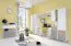 Scrivania cameretta Burdinne 09 | bianco rovere grigio | 76 x 125 x 55 cm | moderna e funzionale