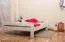 Letto matrimoniale pino massello laccato bianco A11 | Design moderno | Rete a doghe inclusa | 160 x 200 cm