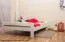 Letto matrimoniale pino massello laccato bianco A11 | Design moderno | Rete a doghe inclusa | 160 x 200 cm
