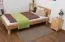 Letto singolo "Wooden Nature" 01, faggio massello, oliato - 100 x 200 cm (l x l)