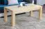 Tavolino in pino massello naturale Junco 483 | 120 x 60 x 50 cm | Design moderno e robusto