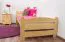 Letto singolo 84, pino massello, naturale, incl. rete a doghe - 80 x 200 cm
