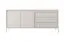 Cassettiera lunga con 3 cassetti Balta 03 | 4 scomparti | Funzione push-to-open | Beige | 81 x 187 x 39,5 cm | Bordi ABS