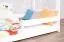 Lettino capanna D5A per bambini | Pino massiccio laccato bianco | Rete a doghe inclusa | 80 x 160 cm
