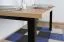 Tavolo da pranzo LELDE nero e rovere | Allungabile salvaspazio | 80 x 80/160 cm | Piano laminato 32 mm