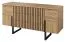 Cassettiera Slatina 10 | Rovere/Nero | Parzialmente massello | 71x140x45 cm | Design moderno e stabile