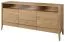 Cassettiera ampia 2 ante e 2 cassetti Gorica 08 | Rovere oro | LED | Vetro antisol bronzo | 85 x 180 x 50 cm
