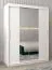 Armadio scorrevole Bisaurin 3B con specchio | Bianco opaco | 200 x 150 x 62 cm