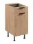 Mobile base da cucina | 1 cassetto | 1 anta | Colore: rovere Puccini | 2 scomparti | Funzione Soft-Close | 40 x 52 x 87 cm | Lavorazione di alta qualità | Piedini regolabili