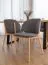 Sedia da pranzo "Doustre" 03 | Rovere massiccio | Grigio | Seduta imbottita | 79 x 51 x 46 cm
