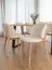Sedia Doustre 05 | Faggio massiccio bianco | Imbottitura in ciniglia | 79 x 51 x 46 cm