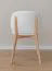Sedia Doustre 05 | Faggio massiccio bianco | Imbottitura in ciniglia | 79 x 51 x 46 cm