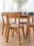 Sedia da pranzo "Mineure" 02 | Rovere massiccio oliato | Seduta imbottita beige | 85,5 x 46,5 x 50 cm