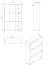Scaffale Knide 03 | Rovere Artisan | 3 scomparti | Bordi in ABS | 107,5 x 70 x 24,5 cm