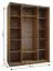 Armadio ad ante scorrevoli "Tampa", bianco, 2 ante scorrevoli, 11 scomparti, 2 barre appendiabiti, 2 specchi, Sistema "Soft-Close", bordi in ABS, 245,5 x 180 x 64 cm