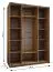 Armadio ad ante scorrevoli "Tampa", bianco, 2 ante scorrevoli, 11 scomparti, 2 barre appendiabiti, 2 specchi, Sistema "Soft-Close", 245,5 x 180 x 64 cm