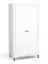 Armadio guardaroba Barbe 01 | 2 scomparti | Bianco opaco e rovere | 193,5 x 97 x 56 cm | Maniglie nere