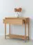 Tavolo consolle | credenza | legno massiccio | sistema soft close | 1 cassetto | rovere oliato | 1 ripiano | colore: rovere | 83 x 33 x 80 cm | Seille 02 | maniglia fresata