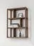 Mensola a muro | legno massiccio | mensola sospesa | 6 scomparti | rovere oliato | colore: Tabacco | 63 x 22 x 90 cm | Seille 11