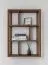 Mensola a muro | legno massiccio | mensola sospesa | 6 scomparti | rovere oliato | colore: Tabacco | 63 x 22 x 90 cm | Seille 11