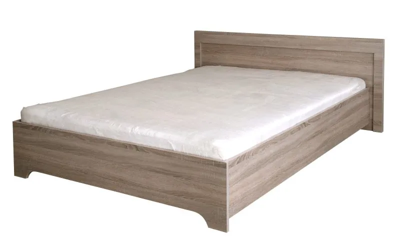 Letto una piazza e mezza Kikori 07 | Rovere Sonoma | 120 x 200 cm | Design moderno e robusto
