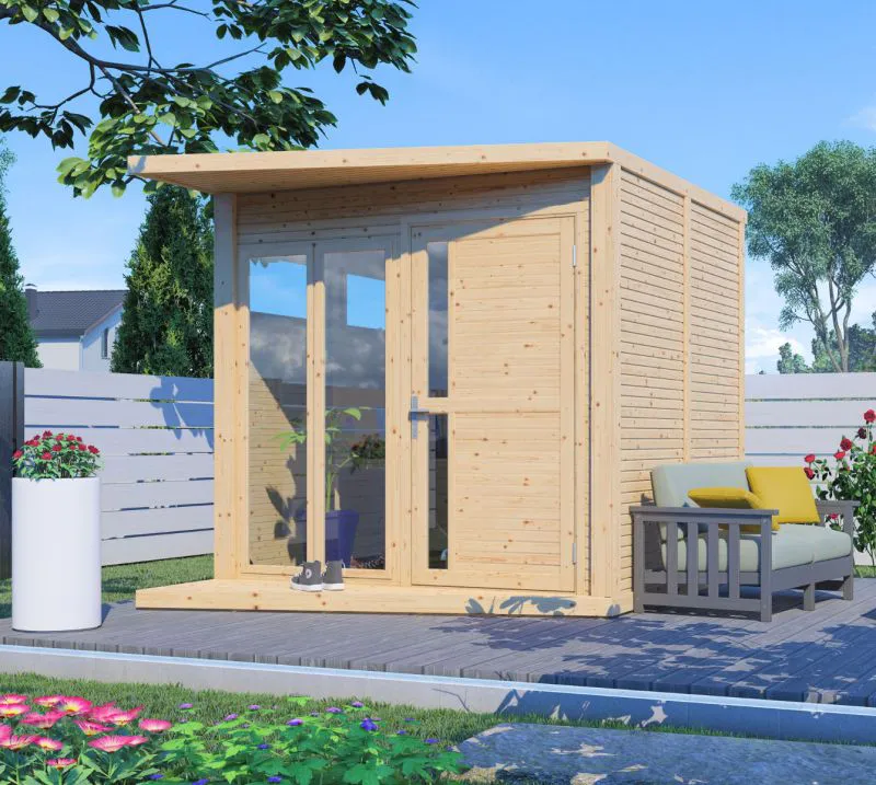 Casetta da giardino "Jena" 01, legno grezzo, incl. pavimento - SU: 5,1 m²