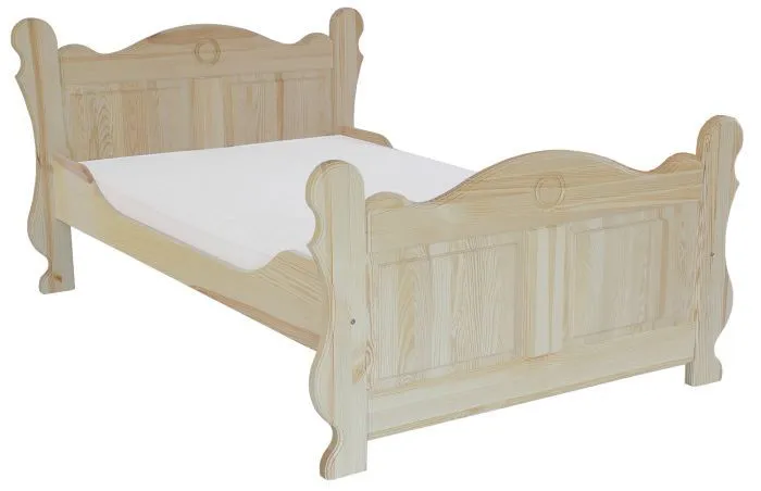 Letto singolo in pino massello naturale 91 | Rete a doghe inclusa | 160 x 200 cm | Design moderno e robusto