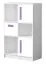 Cassettiera per cameretta "Walter" 07 | Bianco lucido e viola | 133 x 80 x 40 cm | Stile moderno