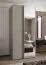 Armadio ad ante scorrevoli "Tampa", color cashmere, 2 ante scorrevoli, 6 scomparti, 2 barre appendiabiti, 1 specchio, Sistema "Soft-Close", 245,5 x 110 x 64 cm