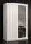 Armadio Balmenhorn 77 | 5 scomparti | Bianco opaco | Specchio integrato | 200 x 120 x 62 cm