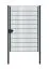 Cancello per recinzione 1 anta, Luce netta: 134 cm, Larghezza totale incl. pali: 146 cm, Stile: verniciato in antracite, Altezza: 203 cm