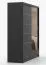 Armadio scorrevole con specchio "Lusatian" 26 nero | 2 ante | 12 scomparti | 3 cassetti | 218 x 203 x 61 cm