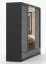 Armadio scorrevole 3 ante con specchio "Lusatian" 36 | Grigio/nero | 7 scomparti, 4 cassetti | 218 x 250 x 61 cm