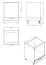Mobile base per elettrodomestici da incasso Mionica | Grigio rovere e sabbia | 1 anta battente | 82 x 60 x 56,5 cm