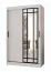 Armadio | Bianco opaco | 1 anta a specchio | 120 x 62 x 200 cm | 2 aste appendiabiti | Dettagli moderni | 5 scomparti | Sistemi di scorrimento affidabili