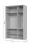Armadio battente Neiafu 61 | 224 x 137 x 56 cm | 6 ripiani | 1 anta specchio | LED | Soft-Close