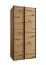 Armadio ad ante scorrevoli "Tampa", color rovere Artisan, 2 ante scorrevoli, 6 scomparti, 2 barre appendiabiti, Sistema "Soft-Close", bordi in ABS, 245,5 x 100 x 64 cm