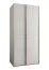 Armadio ad ante scorrevoli "Tampa", bianco, 2 ante scorrevoli, 6 scomparti, 2 barre appendiabiti, Sistema "Soft-Close", bordi in ABS, 245,5 x 100 x 64 cm