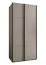 Armadio ad ante scorrevoli "Tampa", color cashmere, 2 ante scorrevoli, 6 scomparti, 2 barre appendiabiti, Sistema "Soft-Close", bordi in ABS, 245,5 x 100 x 64 cm