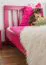 Letto singolo "Easy Premium Line" K8, faggio massiccio, laccato rosa - 90 x 190 cm