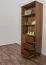 Libreria W002 in pino massiccio color rovere | 190 x 80 x 42 cm | Design moderno e ampio spazio