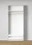Armadio completo - Set C "Aarwangen", bianco platino, 3 barre appendiabiti, 10 cassetti, 206 x 55 x 234 cm