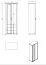 Set ingresso Banat 5 pezzi | Bianco opaco e rovere Artisan | Armadio, specchio, cassettiera, scarpiera, appendiabiti