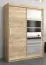 Armadio ad ante scorrevoli "Aizkorri" 03A con specchio, rovere Sonoma - 200 x 150 x 62 cm (h x l x p)