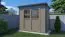 Casetta da giardino, grigio / antracite, incl. pavimento - 2,43 x 1,20 m, tetto a una falda