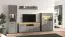 Vetrina Banat 05 | Rovere Artisan e Grigio Grafite | 8 scomparti | 2 ante in vetro | 143 x 103,5 x 41 cm