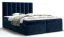 Letto matrimoniale a molle Pirin 15 blu | Spazio contenitivo | Superficie 180 x 200 cm | Materasso Bonell H3