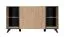 Cassettiera 6 scomparti Nordkapp 08 | Hickory Jackson/Nero | 82x160x40 cm | Spazio ampio e stile moderno