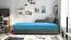 Divano letto singolo Lobatos 104 | Imbottitura confortevole | Grigio/Blu | Testata destra | 80 x 195 cm
