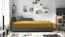 Letto singolo Lobatos 05 grigio/giallo | Spazio contenitore | Divano letto ospiti | 90 x 195 cm | Testata sinistra